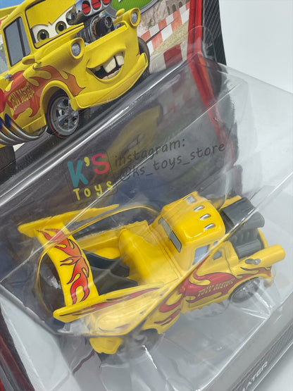 DELUXE DISNEY PIXAR CARS BY MATTEL, "FUNNY CAR MATER (HOT ROD MATER)" - BNIP