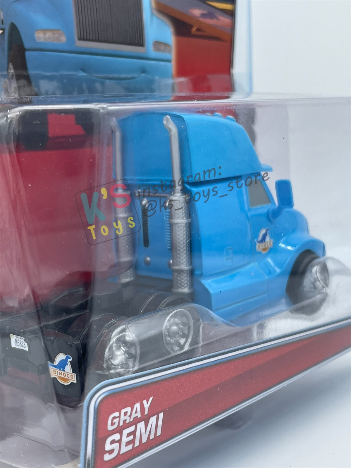 DELUXE DISNEY PIXAR CARS BY MATTEL "GRAY SEMI" DINOCO SERIES - BNIP