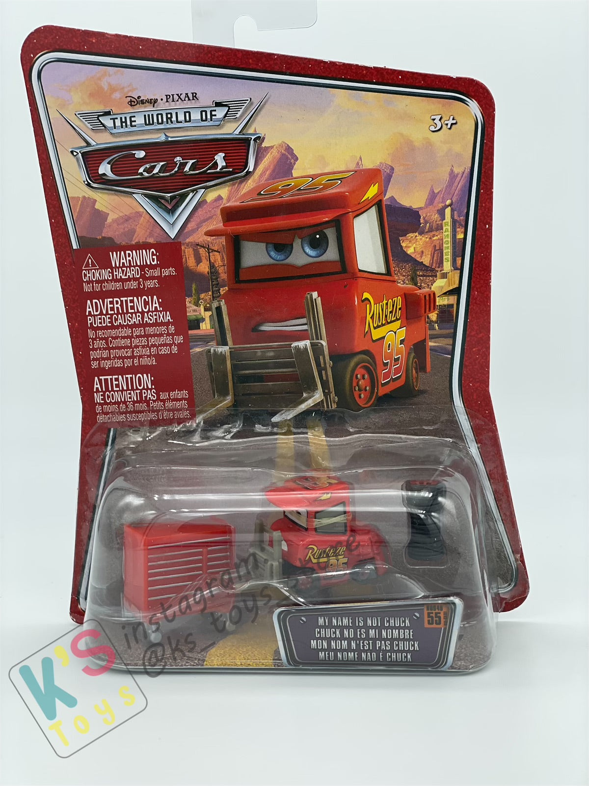 DISNEY PIXAR CARS BY MATTEL, THE WORLD OF CARS SERIES - MY NAME IS NOT CHUCK #55 - BNIP