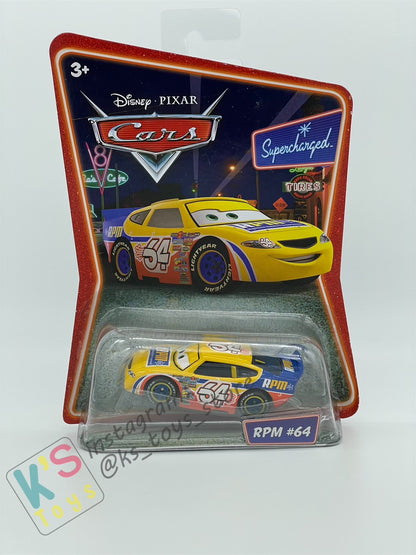 DISNEY PIXAR CARS BY MATTEL, SUPERCHARGED SERIES - RPM #64 - BNIP