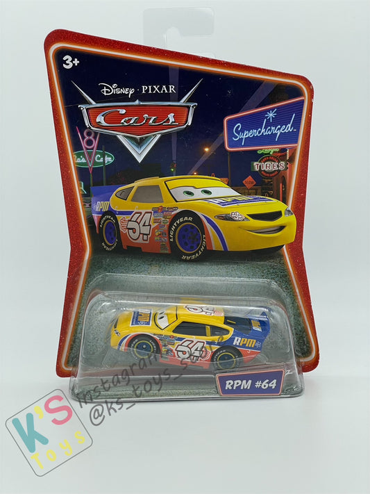 DISNEY PIXAR CARS BY MATTEL, SUPERCHARGED SERIES - RPM #64 - BNIP