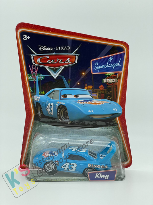 DISNEY PIXAR CARS BY MATTEL, STRIP WEATHERS "THE KING" - SUPERCHARGED - BNIP