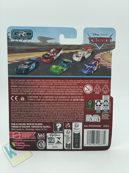 DISNEY PIXAR CARS BY MATTEL - "MAX SCHNELL" GRC SERIES 2024 NEW RELEASE - BNIP