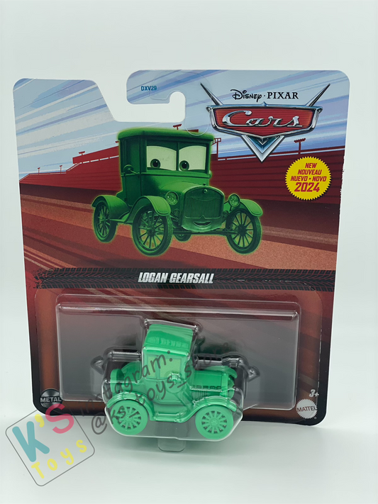 DISNEY PIXAR CARS BY MATTEL, LOGAN GEARSALL - 2024 NEW RELEASED - BNIP