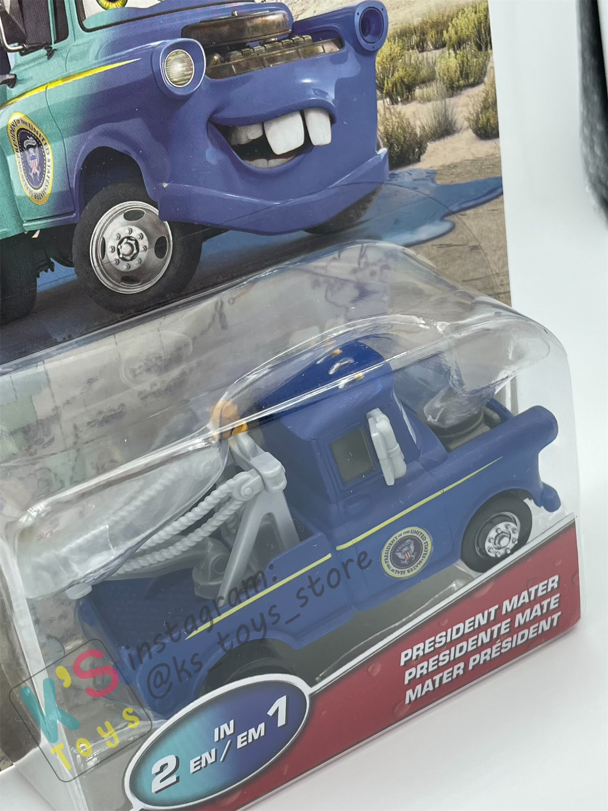 COLOR CHANGERS Disney Pixar Cars by MATTEL, PRESIDENT MATER (LIGHT BLUE/DARK BLUE) - CASE R 2023 RELEASE  - BNIP