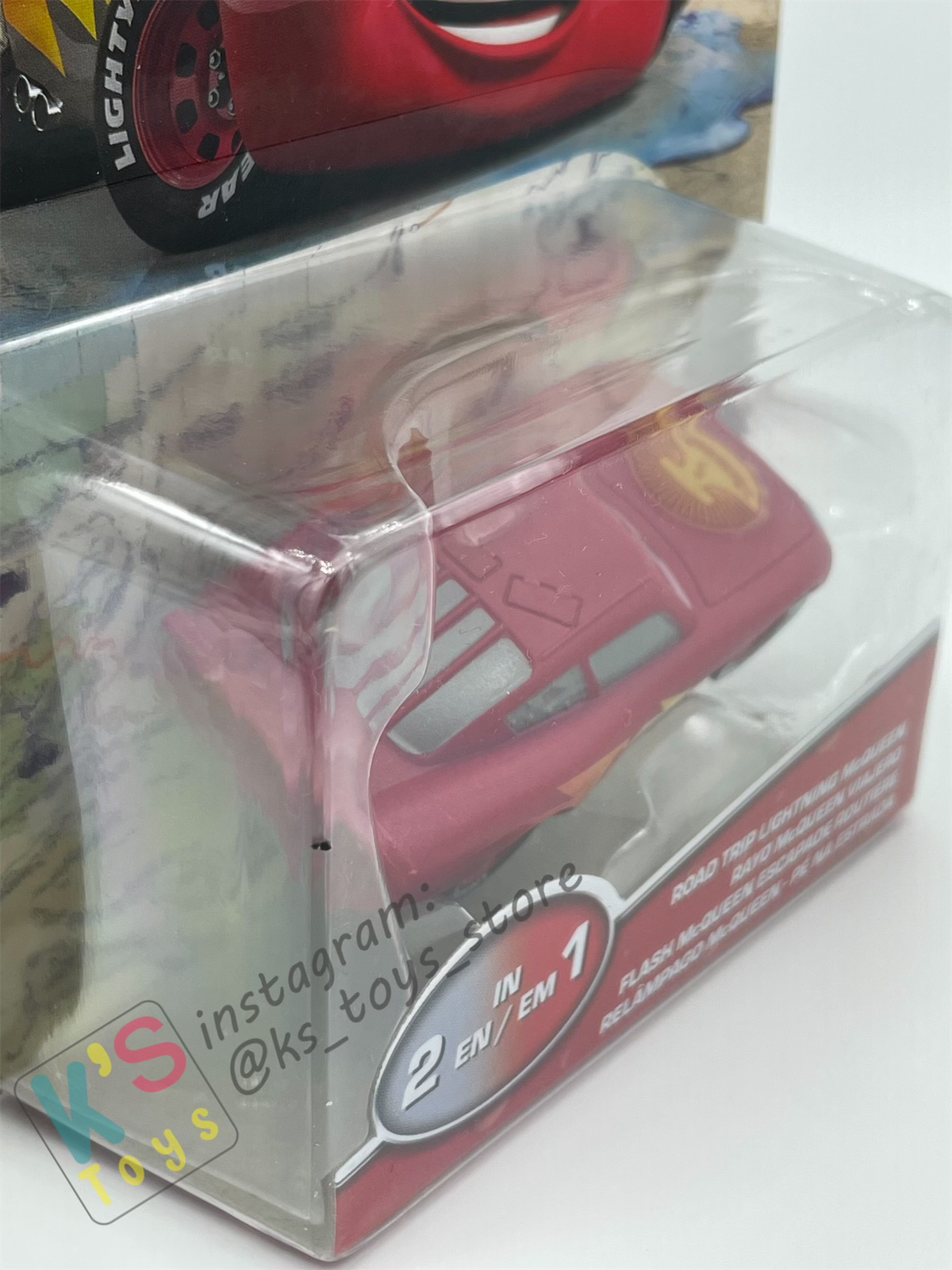 COLOR CHANGERS Disney Pixar Cars by MATTEL, ROAD TRIP LIGHTNING MCQUEEN (GREY/RED) - CASE R 2023 RELEASE  - BNIP