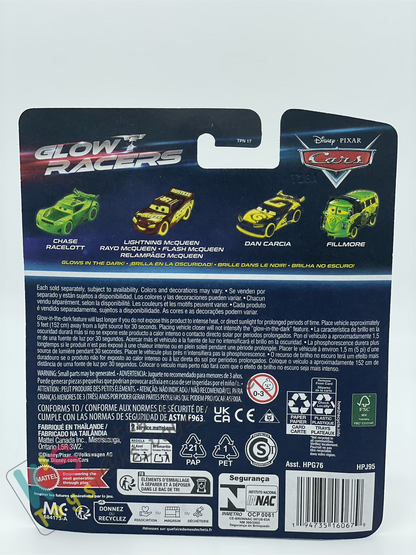 GLOW RACERS Disney Pixar Cars by MATTEL, RYAN "INSIDE" LANEY - RELEASE 2024 - BNIP