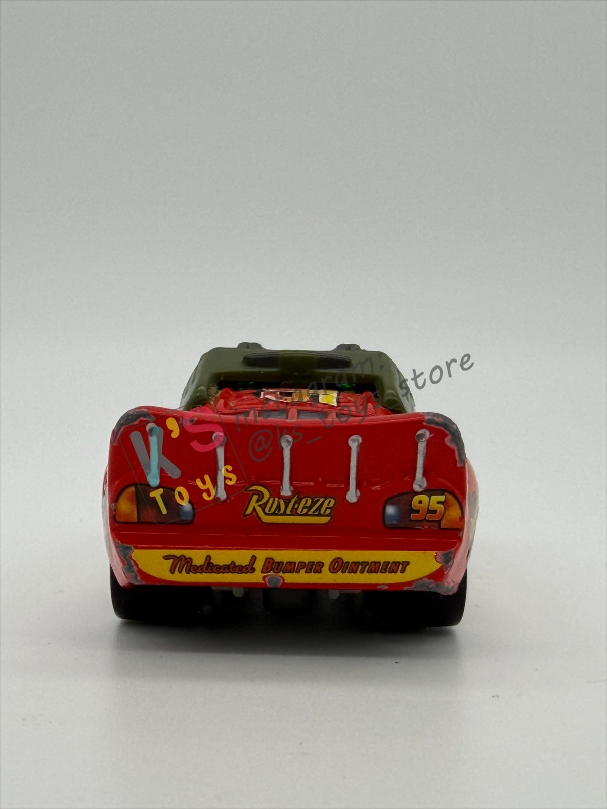 PRE-OWNED / LOOSE DISNEY PIXAR CARS - "NIGHT VISION LIGHTNING MCQUEEN" RACE ORAMA SERIES - PLAYED CONDITION