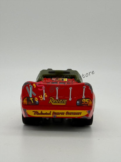 PRE-OWNED / LOOSE DISNEY PIXAR CARS - "NIGHT VISION LIGHTNING MCQUEEN" RACE ORAMA SERIES - PLAYED CONDITION