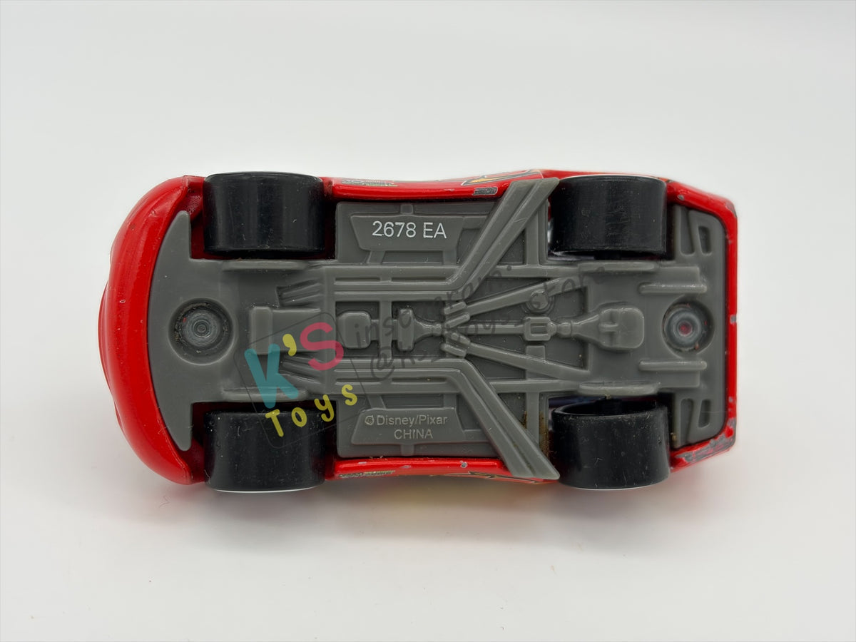 PRE-OWNED / LOOSE DISNEY PIXAR CARS - "NIGHT VISION LIGHTNING MCQUEEN" RACE ORAMA SERIES - PLAYED CONDITION