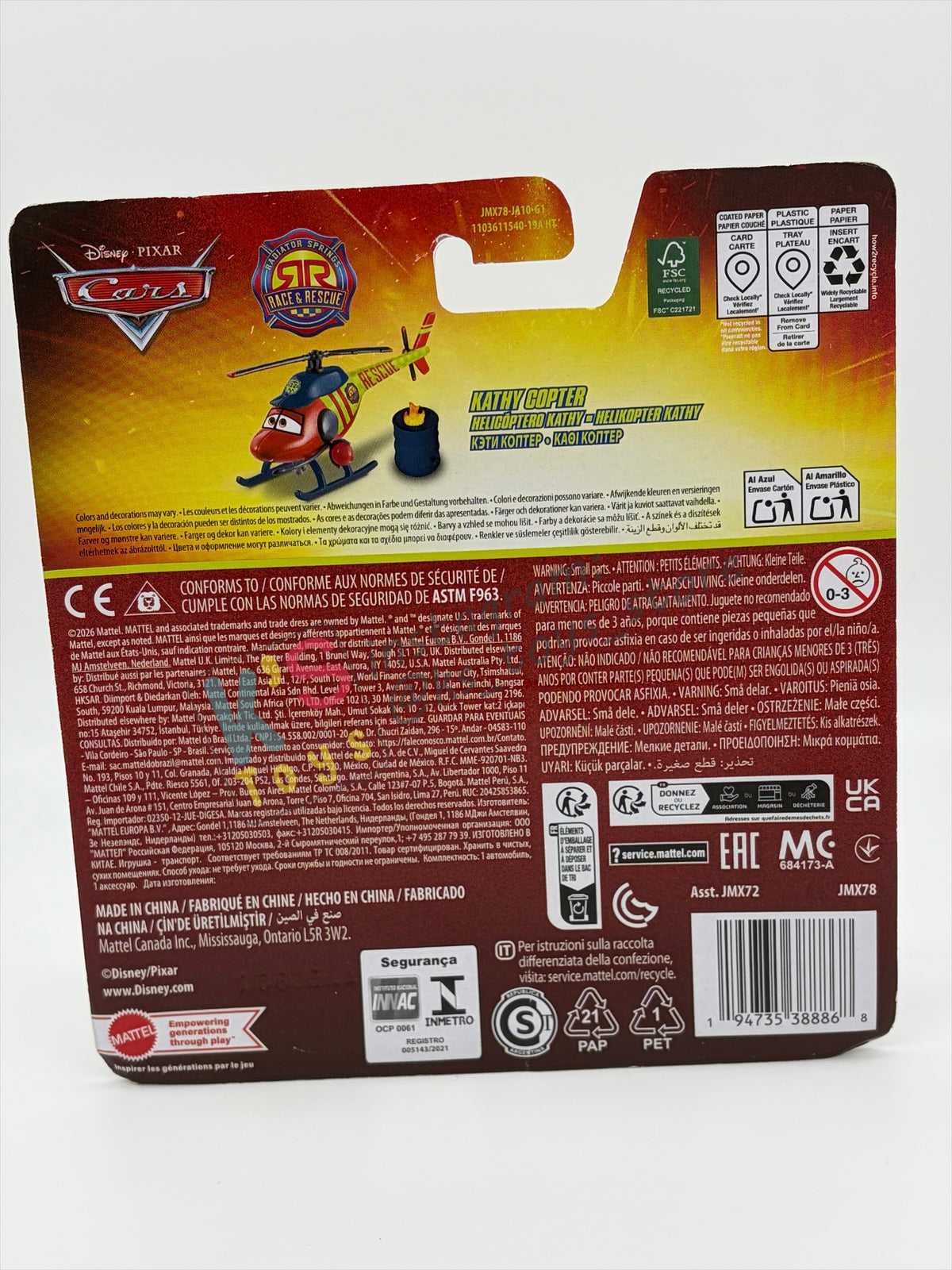 DISNEY PIXAR CARS BY MATTEL - "RACE AND RESCUE KATHY COPTER WITH ACCESSORIES" 2026 NEW RELEASE RACE & RESCUE SERIES - BNIP
