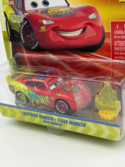 DISNEY PIXAR CARS 1:55 BY MATTEL - "RACE AND RESCUE LIGHTNING MCQUEEN WITH ACCESSORIES" 2026 NEW RELEASE RACE & RESCUE SERIES - BNIP