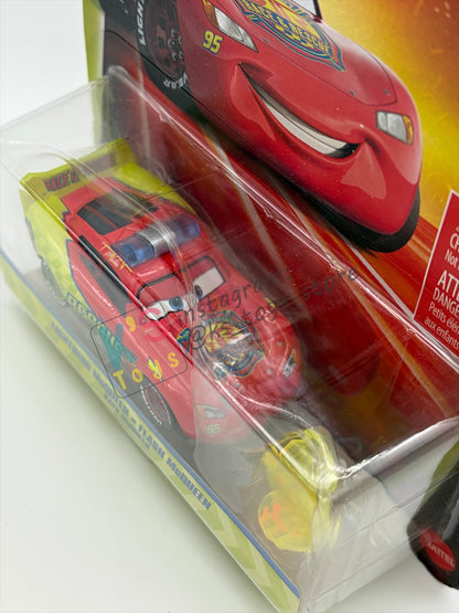 DISNEY PIXAR CARS 1:55 BY MATTEL - "RACE AND RESCUE LIGHTNING MCQUEEN WITH ACCESSORIES" 2026 NEW RELEASE RACE & RESCUE SERIES - BNIP