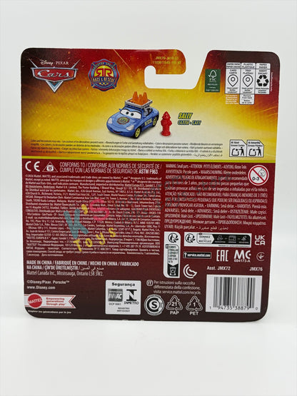 DISNEY PIXAR CARS 1:55 BY MATTEL - "RACE AND RESCUE SALLY WITH ACCESSORIES" 2026 NEW RELEASE RACE & RESCUE SERIES - BNIP
