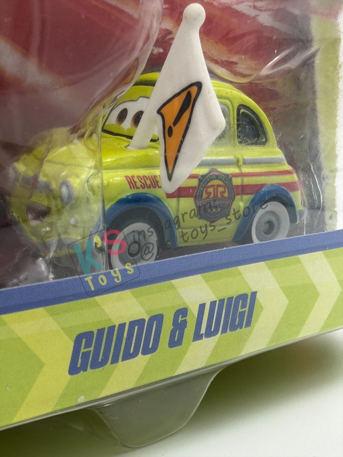 DISNEY PIXAR CARS 1:55 BY MATTEL - "RACE AND RESCUE LUIGI & GUIDO WITH ACCESSORIES" 2026 NEW RELEASE RACE & RESCUE SERIES - BNIP