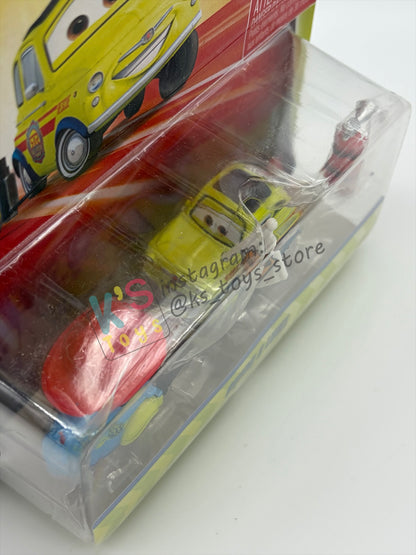 DISNEY PIXAR CARS 1:55 BY MATTEL - "RACE AND RESCUE LUIGI & GUIDO WITH ACCESSORIES" 2026 NEW RELEASE RACE & RESCUE SERIES - BNIP