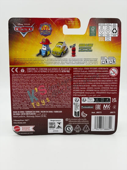 DISNEY PIXAR CARS 1:55 BY MATTEL - "RACE AND RESCUE LUIGI & GUIDO WITH ACCESSORIES" 2026 NEW RELEASE RACE & RESCUE SERIES - BNIP