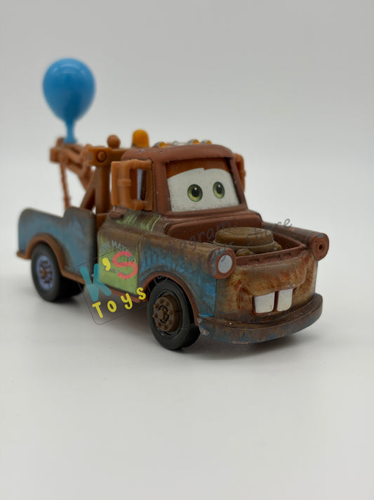 PRE-OWNED / LOOSE DISNEY PIXAR CARS BY MATTEL - "MATER, WITH BALLOON" - CARS 2 SERIES - GOOD CONDITION - READ DESCRIPTION!!!!!!!!!!