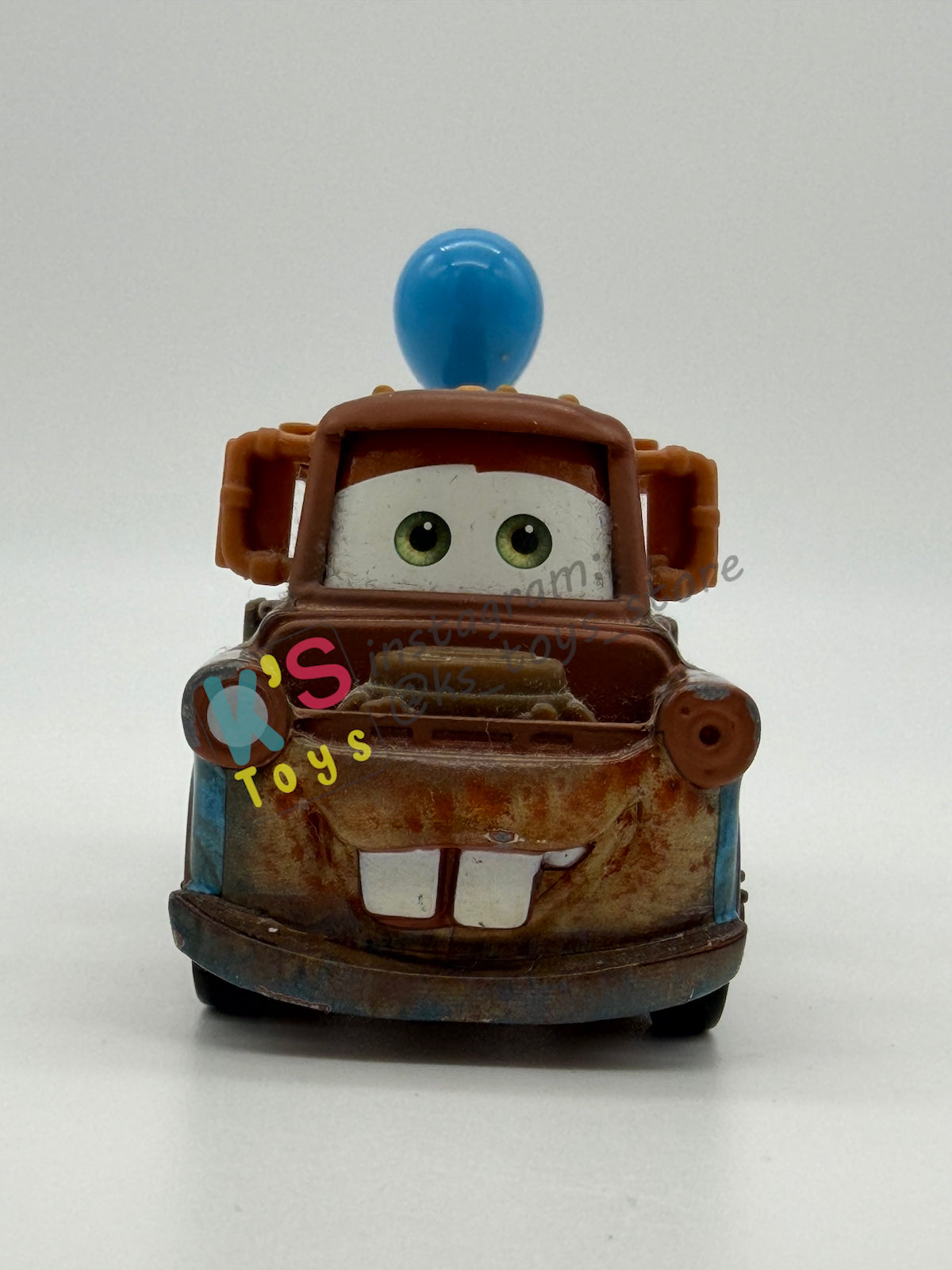 PRE-OWNED / LOOSE DISNEY PIXAR CARS BY MATTEL - "MATER, WITH BALLOON" - CARS 2 SERIES - GOOD CONDITION - READ DESCRIPTION!!!!!!!!!!
