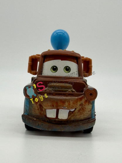 PRE-OWNED / LOOSE DISNEY PIXAR CARS BY MATTEL - "MATER, WITH BALLOON" - CARS 2 SERIES - GOOD CONDITION - READ DESCRIPTION!!!!!!!!!!