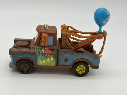 PRE-OWNED / LOOSE DISNEY PIXAR CARS BY MATTEL - "MATER, WITH BALLOON" - CARS 2 SERIES - GOOD CONDITION - READ DESCRIPTION!!!!!!!!!!