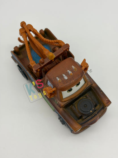 PRE-OWNED / LOOSE DISNEY PIXAR CARS BY MATTEL - "MATER WITH WORKING TOW HOOK (BIG HOOK)" - CARS SERIES - GOOD CONDITION - READ DESCRIPTION!!!!!!!!!!