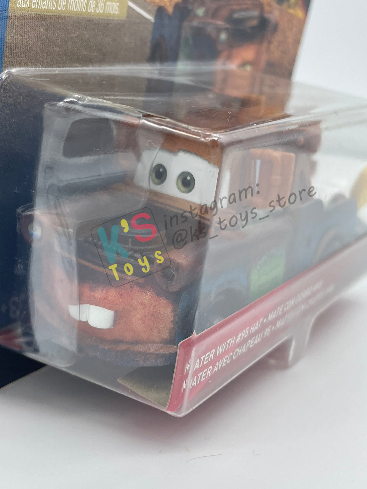 DISNEY PIXAR CARS BY MATTEL 1:55, "MATER WITH 95 HAT" - CARS 3 FLORIDA 3 SERIES - BNIP