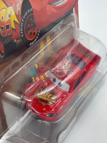 DISNEY PIXAR CARS "LIGHTNING MCQUEEN WITH BUMPER STICKERS" THE WORLD OF CARS SERIES - BNIP