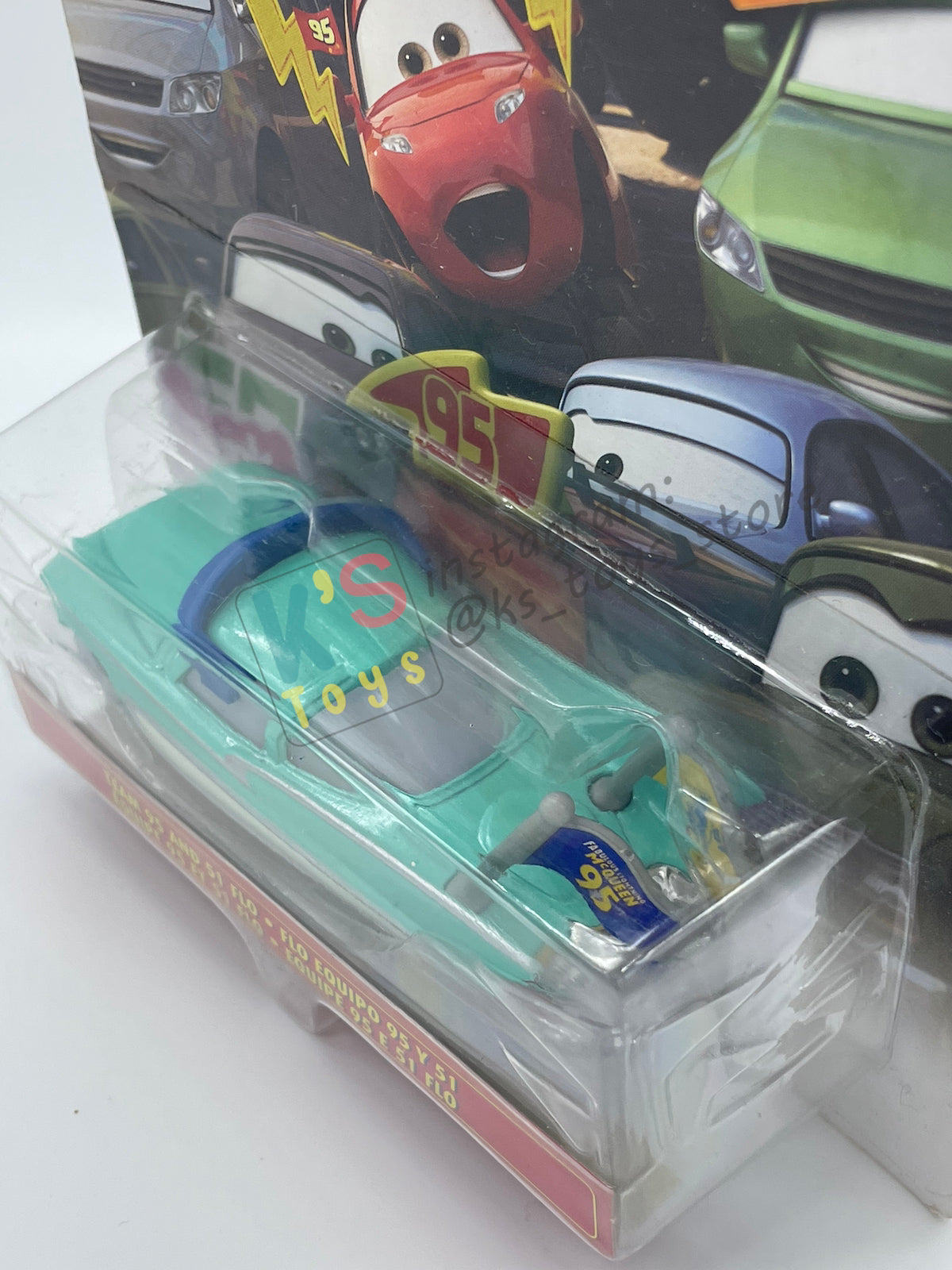 DISNEY PIXAR CARS BY MATTEL 1:55, "TEAM 95 AND 51 FLO" - CARS 3 FAN FAVOURITE SERIES - BNIP