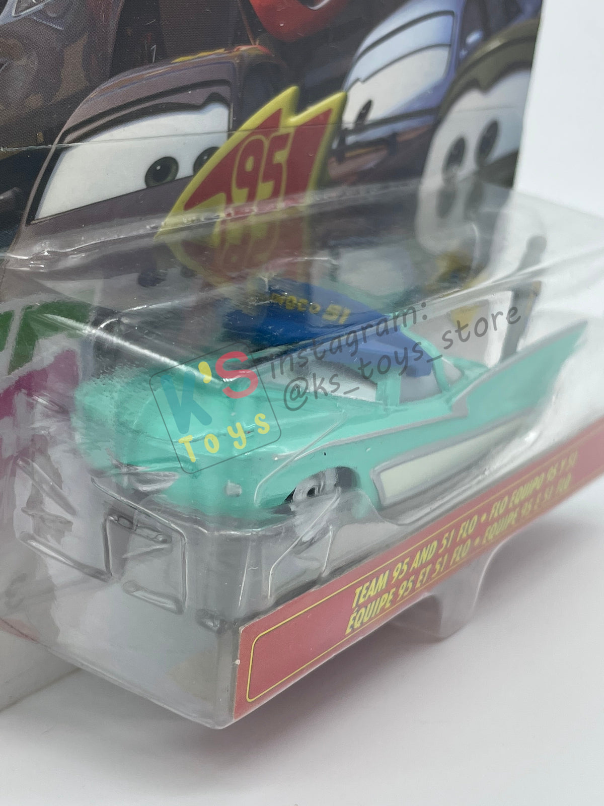 DISNEY PIXAR CARS BY MATTEL 1:55, "TEAM 95 AND 51 FLO" - CARS 3 FAN FAVOURITE SERIES - BNIP