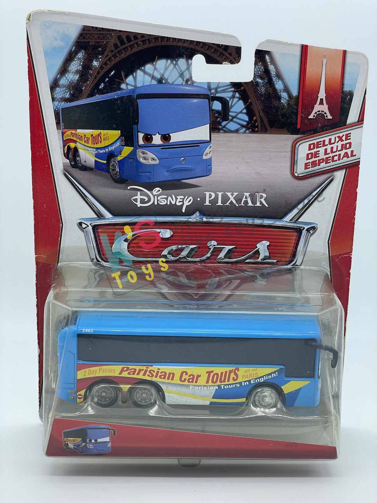 DELUXE DISNEY PIXAR CARS BY MATTEL, "EMMANUEL" PARIS TOUR SERIES - BNIP