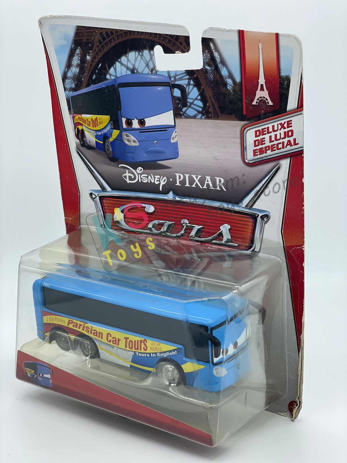 DELUXE DISNEY PIXAR CARS BY MATTEL, "EMMANUEL" PARIS TOUR SERIES - BNIP