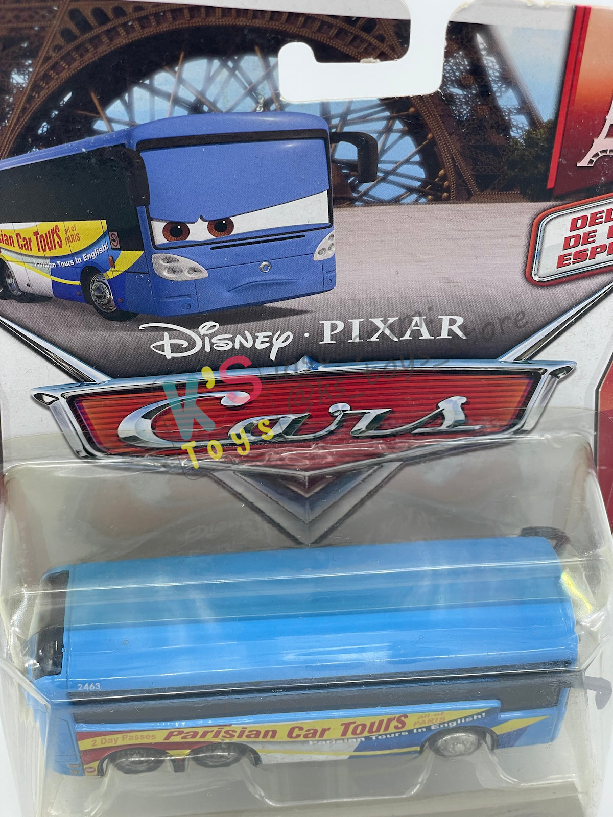 DELUXE DISNEY PIXAR CARS BY MATTEL, "EMMANUEL" PARIS TOUR SERIES - BNIP