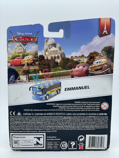 DELUXE DISNEY PIXAR CARS BY MATTEL, "EMMANUEL" PARIS TOUR SERIES - BNIP
