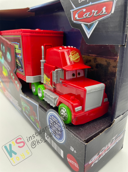 HAULER GLOW RACERS Disney Pixar Cars by MATTEL, GLOW RACERS MACK PLAY SET; NEW RELEASE 2023 - BNIP