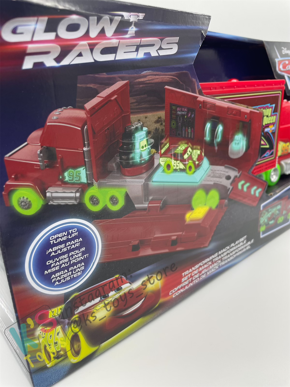HAULER GLOW RACERS Disney Pixar Cars by MATTEL, GLOW RACERS MACK PLAY SET; NEW RELEASE 2023 - BNIP