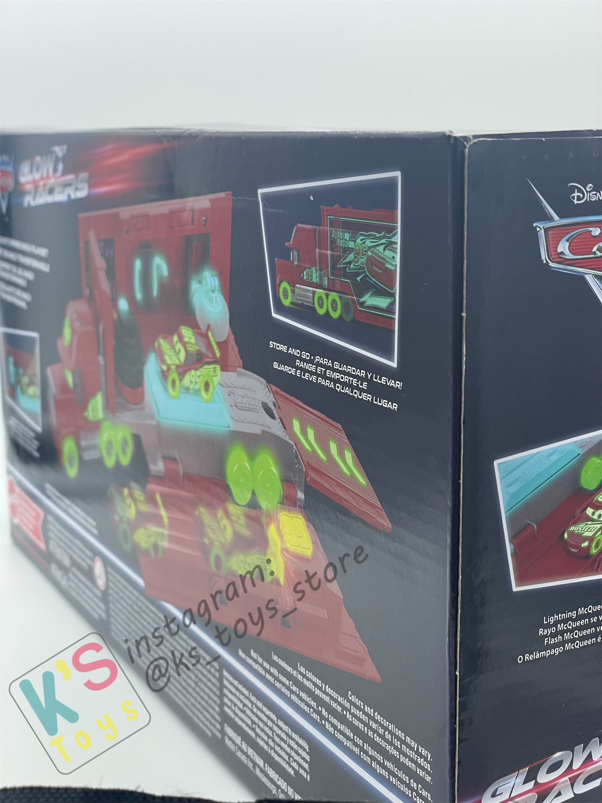 HAULER GLOW RACERS Disney Pixar Cars by MATTEL, GLOW RACERS MACK PLAY SET; NEW RELEASE 2023 - BNIP