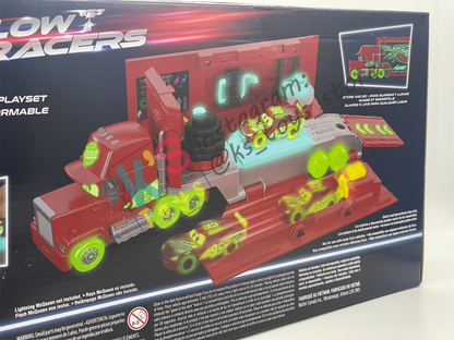 HAULER GLOW RACERS Disney Pixar Cars by MATTEL, GLOW RACERS MACK PLAY SET; NEW RELEASE 2023 - BNIP