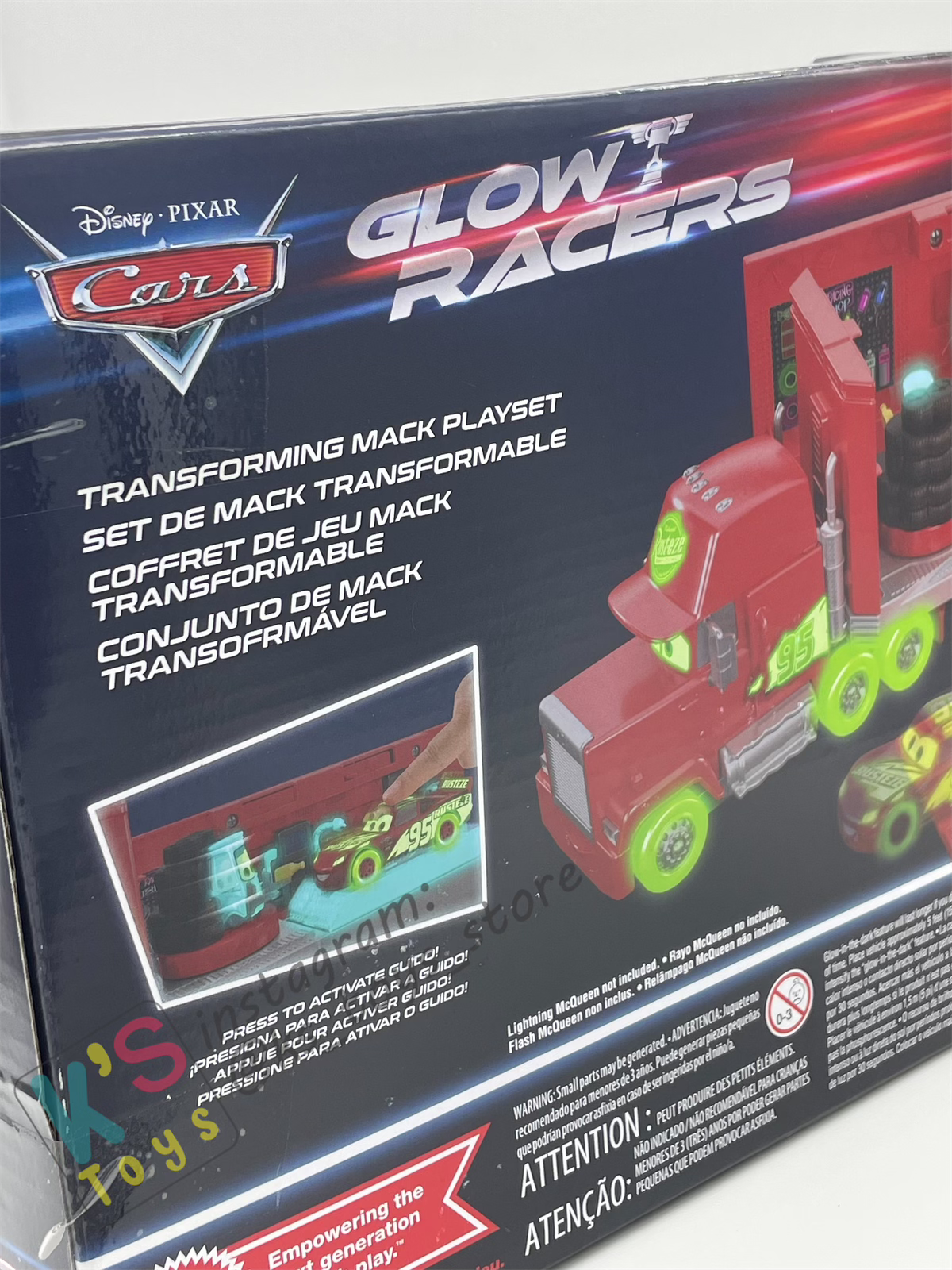 HAULER GLOW RACERS Disney Pixar Cars by MATTEL, GLOW RACERS MACK PLAY SET; NEW RELEASE 2023 - BNIP