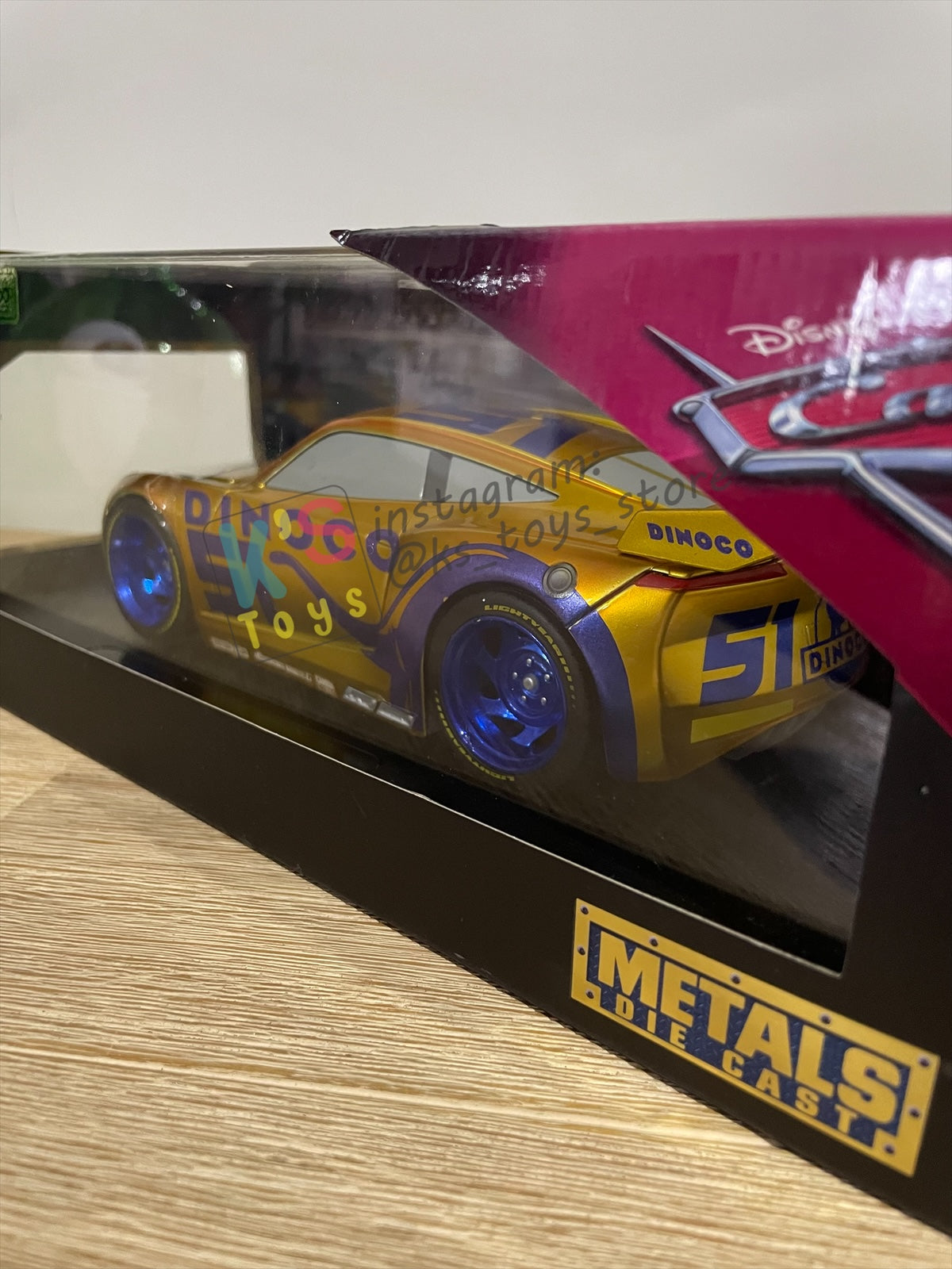 JADA TOYS, D23 EXPO 1:24 "METALLIC GOLD DINOCO CRUZ RAMIREZ" LIMITED EDITION, 750 PRODUCED WORLDWIDE - BNWT