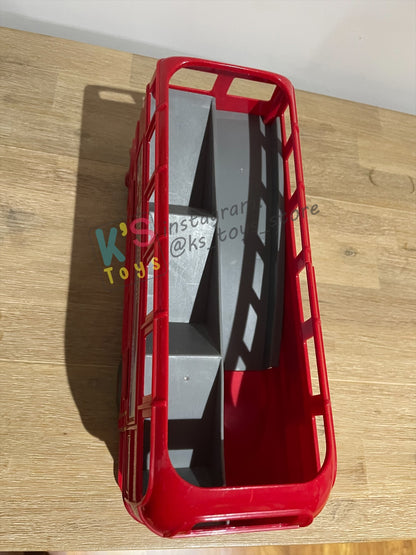 PRE-OWNED / LOOSE DISNEY PIXAR CARS BY MATTEL - "DOUBLE DECKER LONDON BUS CARRY CASE" CARS 2 - PLAYED IN GOOD CONDITION - SMALL CRACKED, READ DESCRIPTION!!!!!!!!!!