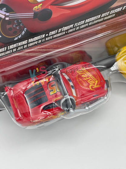 Disney Pixar Cars 1:55 by Mattel 2-Pack, HEADSET CREW CHIEF LIGHTNING MCQUEEN AND RUSTEZE CRUZ RAMIREZ - 2026 NEW RELEASE - BNIP