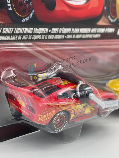 Disney Pixar Cars 1:55 by Mattel 2-Pack, HEADSET CREW CHIEF LIGHTNING MCQUEEN AND RUSTEZE CRUZ RAMIREZ - 2026 NEW RELEASE - BNIP
