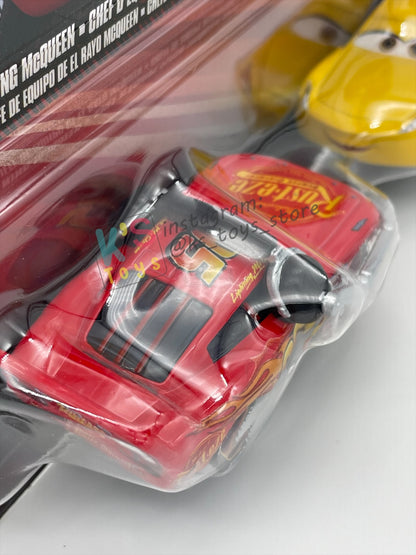 Disney Pixar Cars 1:55 by Mattel 2-Pack, HEADSET CREW CHIEF LIGHTNING MCQUEEN AND RUSTEZE CRUZ RAMIREZ - 2026 NEW RELEASE - BNIP