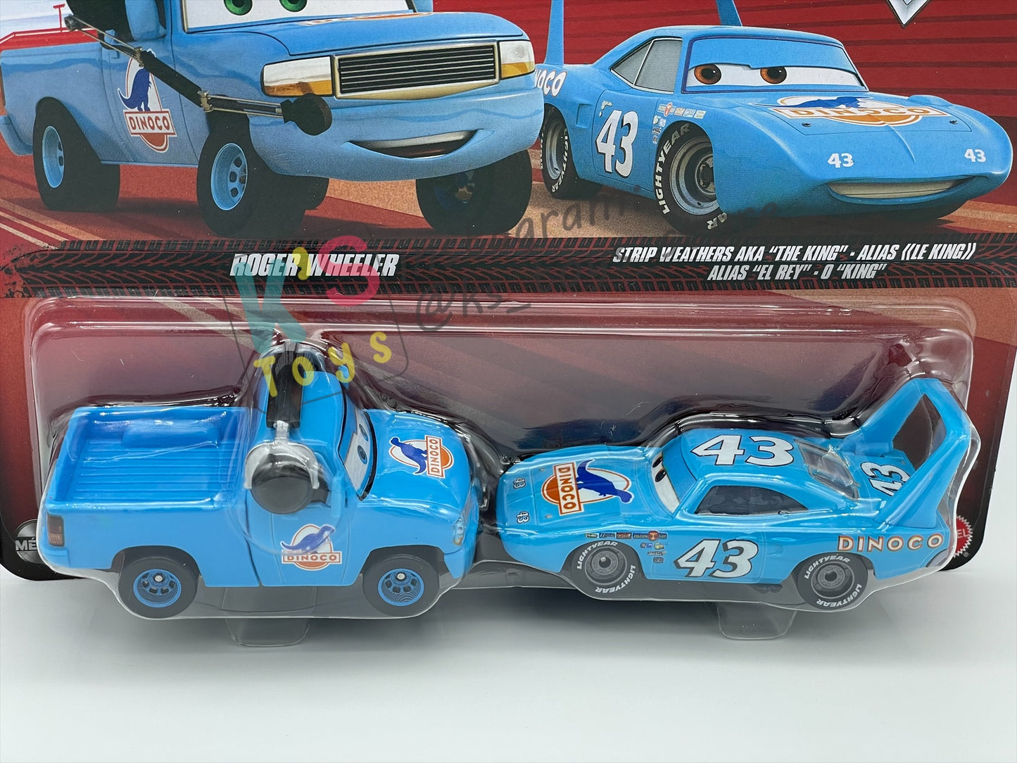 Disney Pixar Cars 1:55 by Mattel 2-Pack, ROGER WHEELER AND STRIP WEATHERS AKA “THE KING”  - 2026 NEW RELEASE - BNIP