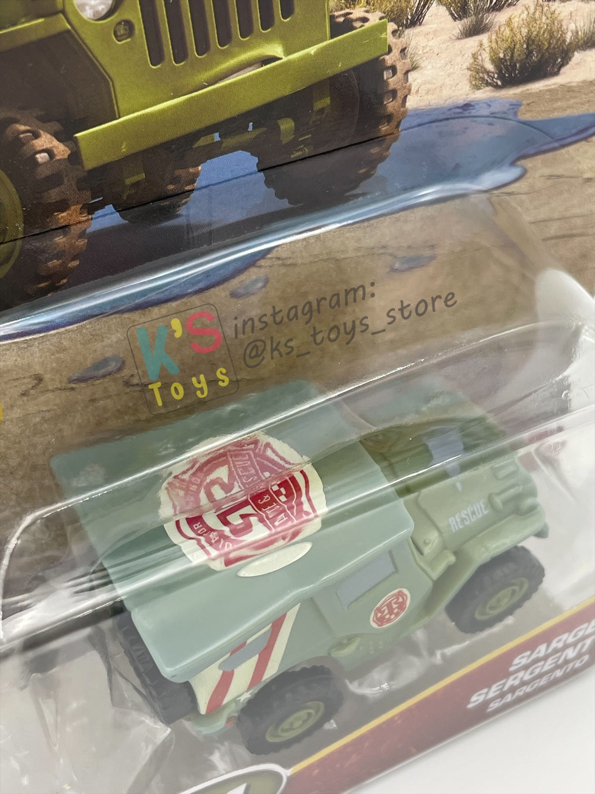 COLOR CHANGERS Disney Pixar Cars by MATTEL, RACE AND RESCUE SARGE (BLUE / OLIVE GREEN) - 2026 NEW RELEASE - BNIP