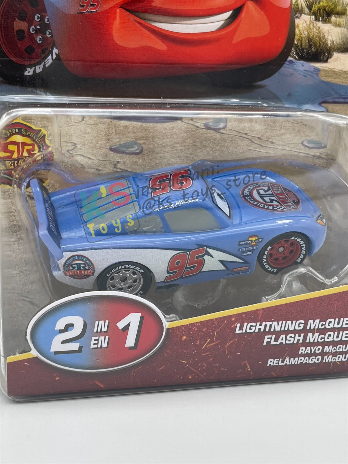 COLOR CHANGERS Disney Pixar Cars by MATTEL, RALLY RACE LIGHTNING MCQUEEN (BLUE / RED) - 2026 NEW RELEASE - BNIP