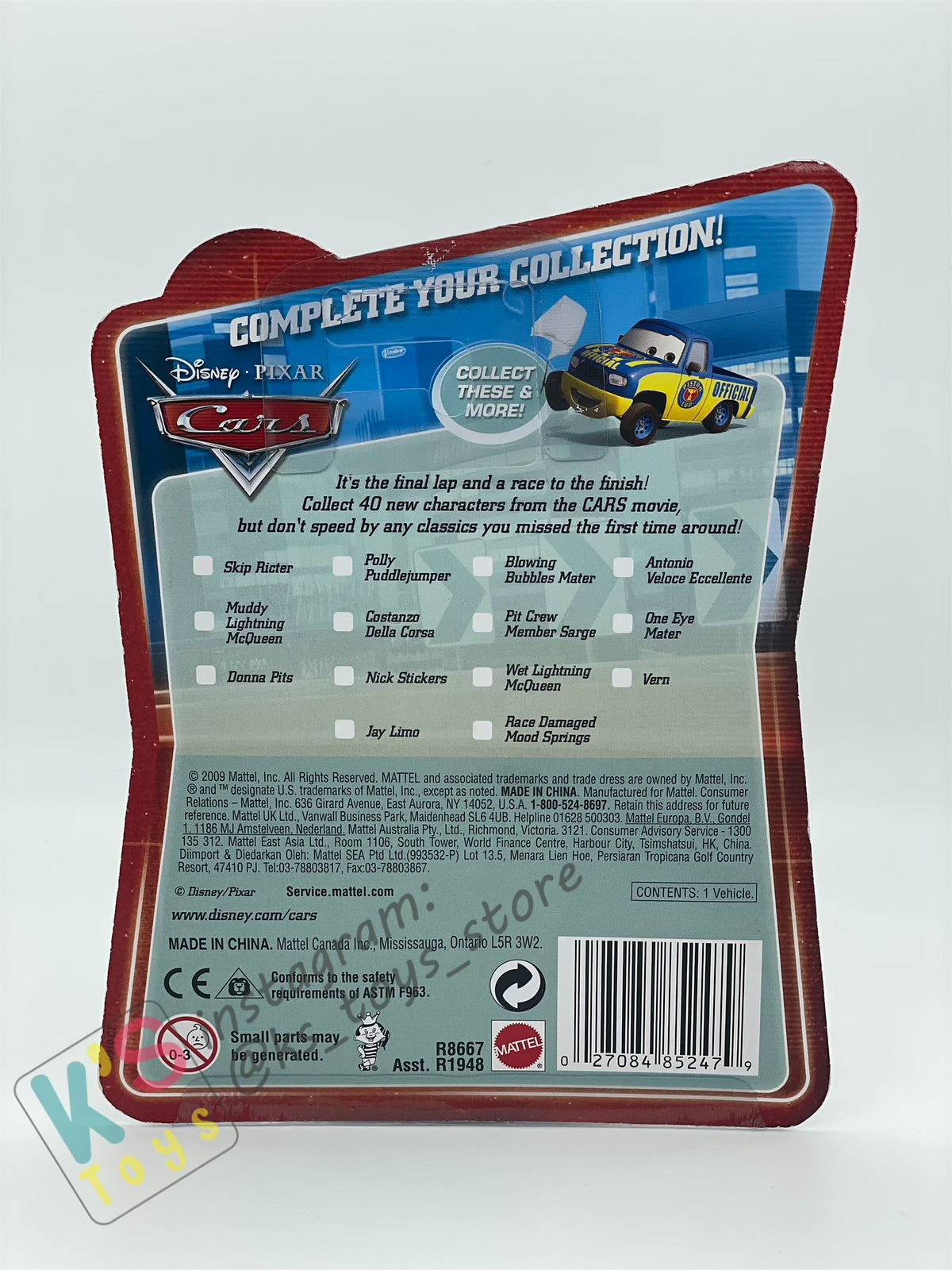 FINAL LAP COLLECTION - DISNEY PIXAR CARS - RACE DAMAGED MOOD SPRING - BNIP