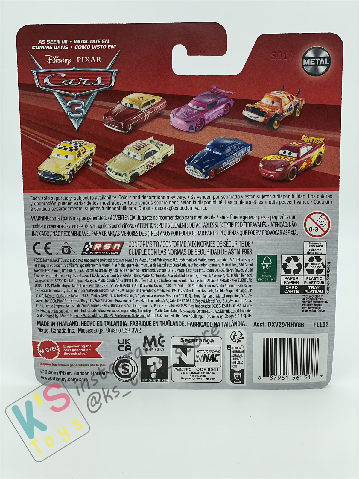 DISNEY PIXAR CARS BY MATTEL - "RICH MIXON" CARS 3 - 2023 RE-RELEASED - BNIP