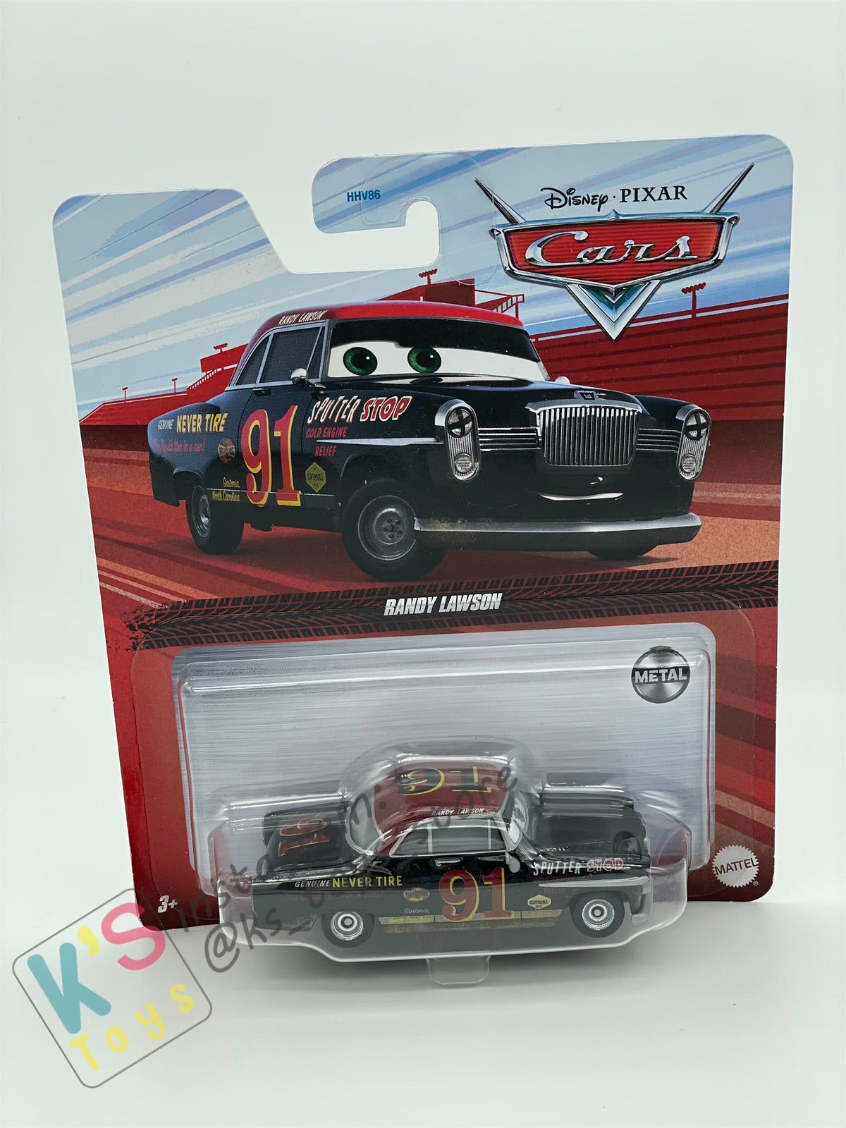 DISNEY PIXAR CARS BY MATTEL - "RANDY LAWSON" CARS 3 SERIES - 2023 RE-RELEASED - BNIP